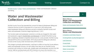 Water and Wastewater Collection and Billing – Norfolk County