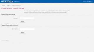 Forgotten password - Izpitni portal ERUDIO Online