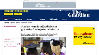 Student loans firm Erudio leaves graduates fuming over latest error ...