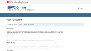 User account | Expository Reading and Writing Course - ERWC Online ...