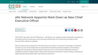 eRx Network Appoints Mark Doerr as New Chief Executive Officer