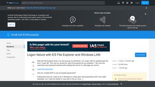 Logon failure with ES File Explorer and Windows LAN - Android ...
