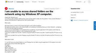 I am unable to access shared folders on the network using my ...