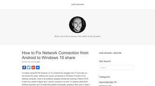 How to Fix Network Connection from Android to Windows 10 share ...
