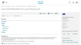 Cisco ESA/SMA/WSA GUI Login Workaround - Cisco