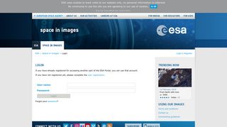 Space in Images - User - Login - ESA