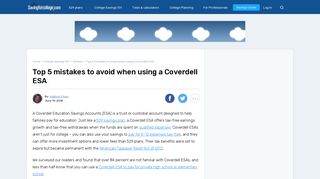 Top 5 mistakes to avoid when using a Coverdell ESA