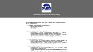 SAIRS - The City of San Antonio