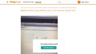 Solved: 02102 S Login ESAIRS Jump To... Print Calculator P ... - Chegg