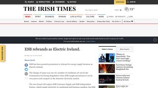 ESB rebrands as Electric Ireland. - Irish Times