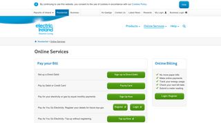 Electric Ireland - online services for residential customers