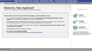 Educational Service Center of Central Ohio - Employment Application
