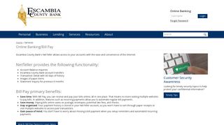 Online Banking/Bill Pay - Escambia County Bank