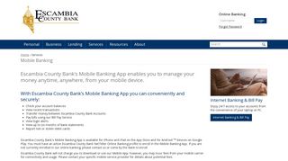 Mobile Banking - Escambia County Bank