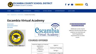 Escambia Virtual Academy - Escambia County School District