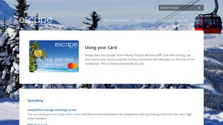 Using your Card | Escape Travel Card