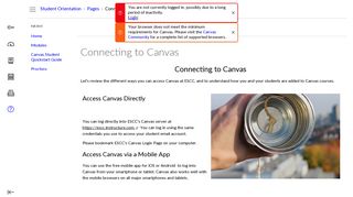 Connecting to Canvas: Canvas Student Orientation ... - Canvas Login