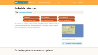 ESchedule Pulte (Eschedule.pulte.com) - eSchedule Login