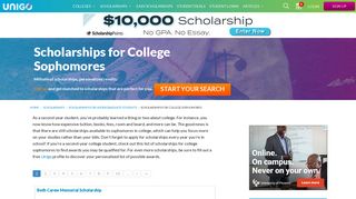 Scholarships for College Sophomores, Find Scholarship Awards for a ...