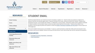 Student Email | Kenosha Unified School District