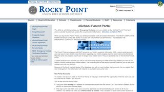 Rocky Point Union Free School District Parents/Students | eSchool ...