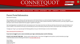 Connetquot Central School District Community | Parent Portal ...