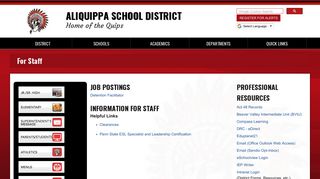 For Staff - Aliquippa School District