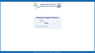 Skip to content Welcome to Egypt E-Science User Name Password ...
