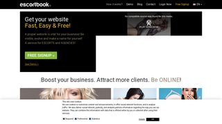 EscortBook - Escort site design - build your escort site for free