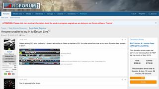 Anyone unable to log in to Escort Live? | Radar Detector & Laser ...