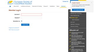 Member Log In | European Society of Coloproctology