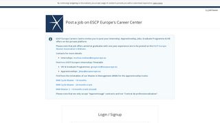 ESCP Europe | Post a job ad - ESCP Europe Gate - JobTeaser