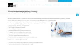 Workwell's eScreen Electronic Employee Drug Testing Program