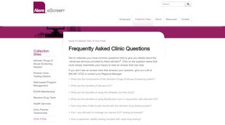 Clinic FAQs - eScreen.com