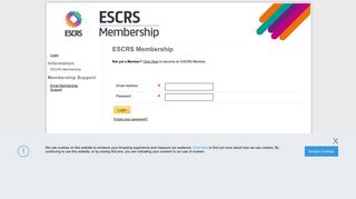 Login - ESCRS Membership