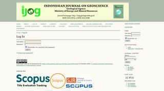 Log In - Indonesian Journal on Geoscience - ESDM