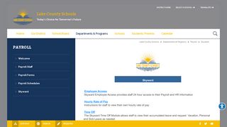 Payroll / Skyward - Lake County Schools