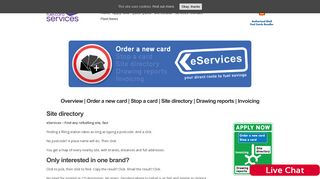 eServices - Site directory with Fuel Card Services - EuroShell