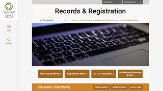 Records & Registration | St. Cloud Technical Community ... - SCTCC