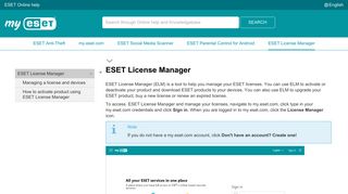 ESET License Manager - ESET Online help