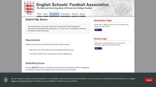 English Schools' Football Association (ESFA) - Submit My Score
