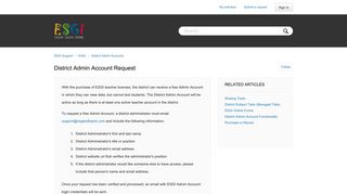 Free Admin Account Log in – ESGI Support