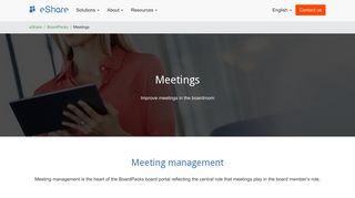 The BoardPacks Meeting module | eShare