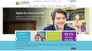 Esher College | Extremely successful Sixth Form College situated in ...