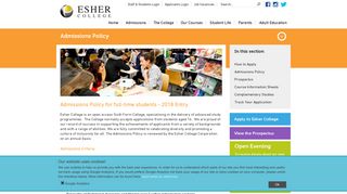 Esher College | Admissions Policy