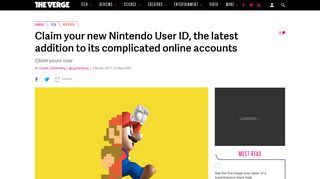 Claim your new Nintendo User ID, the latest addition to its ...