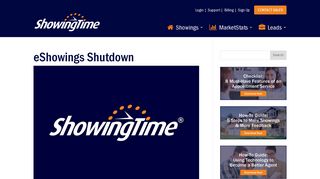 eShowings Shutdown - ShowingTime