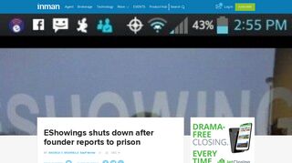 EShowings shuts down after founder reports to prison - Inman