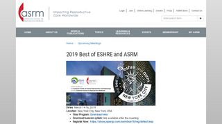 2019 Best of ESHRE and ASRM | ASRM