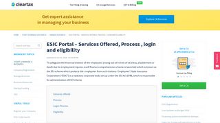 ESIC Portal – Services Offered, Process , login and eligibility - ClearTax